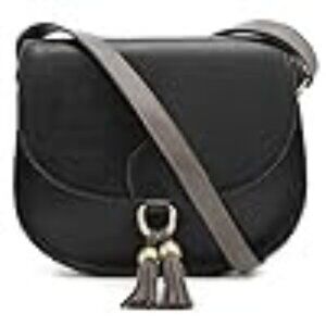 Black Saddle Crossbody Bag w/ Tassels | Brand new/unopened
